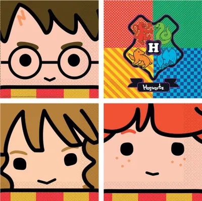 Immagine prodotto di 16 tovaglioli Harry Potter - Personaggi di Hogwarts 33x33cm