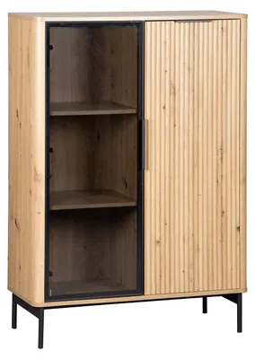 Produktbild von home24 Highboard - Eiche Nachbildung / Schwarz