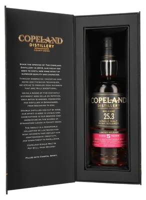 Produktbild von Copeland Distillery 5 Years Old Single Malt Irish Whiskey Limited Release 25.3 46% Vol. 0,7l in Geschenkbox