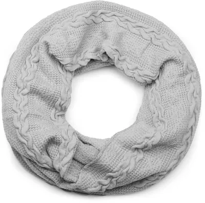 Produktbild von styleBREAKER Feinstrick Loop Schal mit Zopfmuster, Winter Schlauchschal, Loopschal, Strickschal, Uni 01018151
