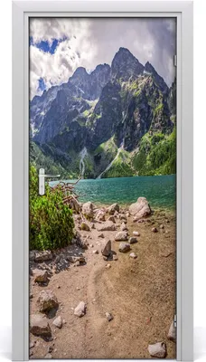 Produktbild von Tulup Türaufkleber 95x205 cm Dekorative Aufkleber Selbstklebend Wasserdichte Tapete Abnehmbar Schlafzimmer Wohnzimmer Wohnkultur - See in den Bergen