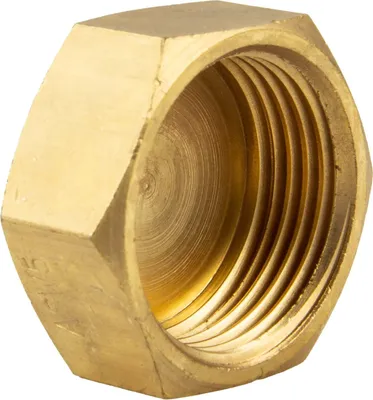 Produktbild von tecuro Kappe mit Sechskant, Innengewinde Rp 1/4 Zoll, Messing blank CW617N