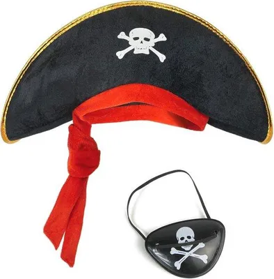 Produktbild von Famanu Piratenset für Kinder - Piratenhoed und Augenklappe
