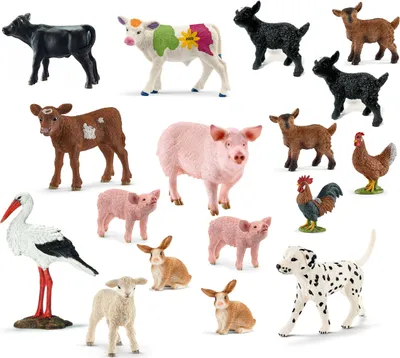 Produktbild von Schleich - Tierfiguren - Bauernhof-Set mit 17 Tieren Sammelfiguren Spielfiguren