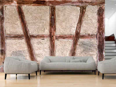 Produktbild von Vlies Fototapete 350x256 cm Tapeten Wandtapete XXL WAND HOLZ BETON LOFT f-B-0025-a-a