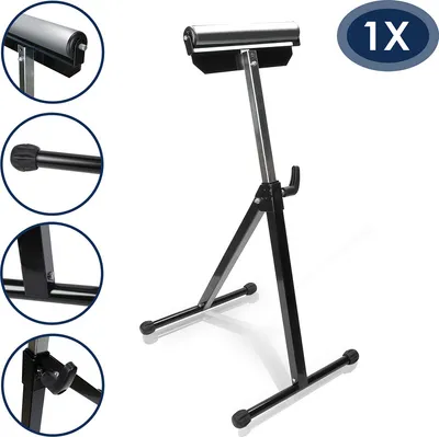 Produktbild von Wolketon Rollenbock Rollbock Klappbock, 68-108CM Hoehenverstellbar, 90 kg Tragkraft, 30cm Breit Verstellbarer Rollenstaender, Stufenlose Einstellung Stuetzbock