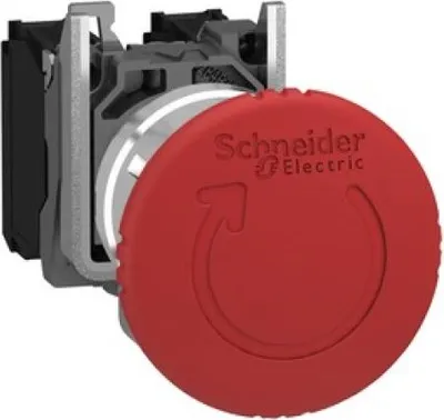 Zdjęcie produktu dla Schneider Electric XB4BS8445, Przyciskany przełącznik, Czerwony, IP69K, LROS CSA GL DNV BV UL RINA, 600 V, 40 mm