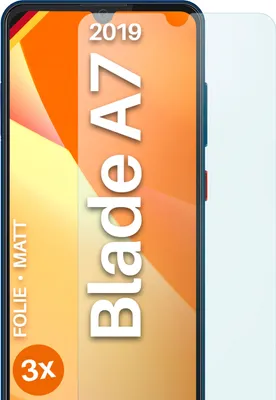 Produktbild von moex® 3x Schutzfolie kompatibel mit ZTE Blade A7 2019 - Displayschutzfolie Anti Reflex Folie, Matt