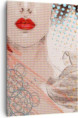 Produktbild von Bild auf Leinwand - Leinwandbild - Einteilig - Blume Dame Kleid Eleganz - 70x100cm - Wand Bild - Wanddeko - Wandbilder - Leinwanddruck - Wanddekoration - Leinwand bilder - Wandbild - PA70x100-3140