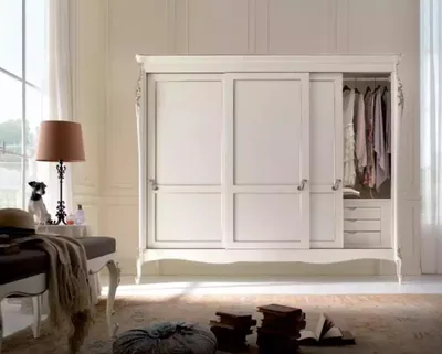 Produktbild von Kleiderschrank Holz Schlafzimmer Modern Luxus Schränke Weiß Schrank