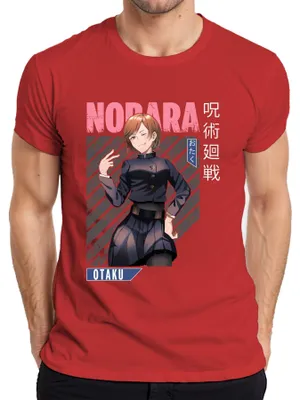 Produktbild von Nobara Jujutsu Kaisen Anime Ästhetik Otaku Geschenk Manga Vintage Herren T-Shirt, Rot, L