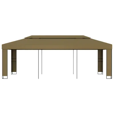 Produktbild von vidaXL Pavillon mit Doppeldach 3x6 m Taupe 180 g/m²