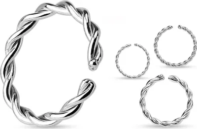 Produktbild von Continuous Ring Seamless Ring O-Ring Piercing Ring Chirurgenstahl gedreht Autiga Ø 0,8 mm 8 mm