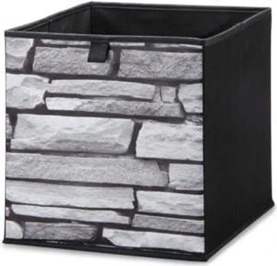 Produktbild von Textil-Aufbewahrungsbox Steinmuster 31x31x31