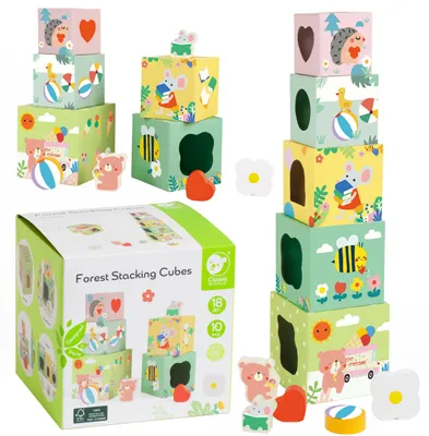 Produktbild von Classic World Puzzle Cubes Box Waldpyramide 10 Teile