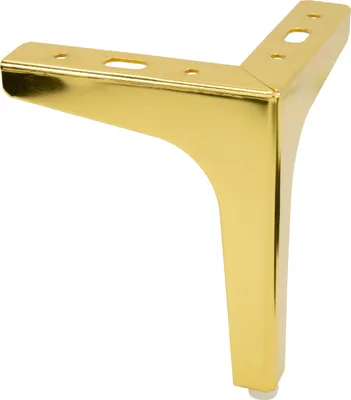 Produktbild von Möbelsockel "Anker" - Goldchrom, Höhe 15 cm, stilvoll und stabil für edle Möbelgestaltung.
