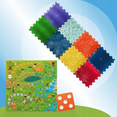 Zdjęcie produktu dla Mata ortopedyczna Ortek MIX puzzle 8 elementów+Gra