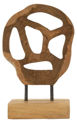 Immagine prodotto di Scultura Lubang traforata in teak riciclato pezzo unico piccolo