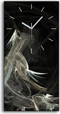 Produktbild von Leinwand Wanduhr Wandkunst Uhr Quarz 30x60 digitales fraktales Kunst - weiße Hände