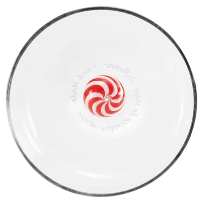 Produktbild von Bilia 4er-Set rote Trinkgläser der Candy-Serie aus mundgeblasenem Borosilikatglas mit dekorativer Innenkugel und farbigen Streifen (4x Trinkglas)