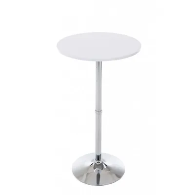 Produktbild von CLP Stehtisch rund Ø 60 cm stabiles Metallgestell Bartisch für Garten und Terrasse weiß