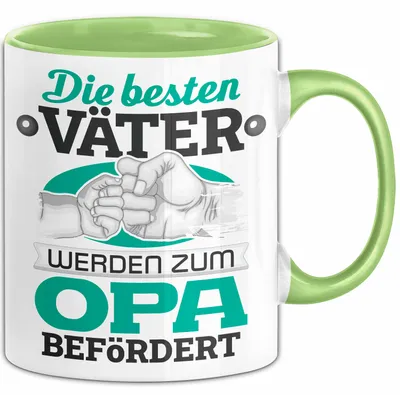 Produktbild von Opa Tasse Geschenk Du Wirst Opa Verkündung Die Besten Väter Werden Zum Opa Befördert Becher (Grün)
