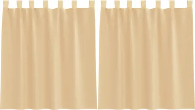 Immagine prodotto di vidaXL Tende in voile con passanti 2 pezzi colore sabbia 140x140 cm