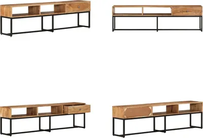 Immagine prodotto di vidaXL Mobile TV 160x30x45 cm in legno massiccio di acacia - Mobile TV - Mobile TV - Mobile TV in legno - Porta TV in legno massiccio