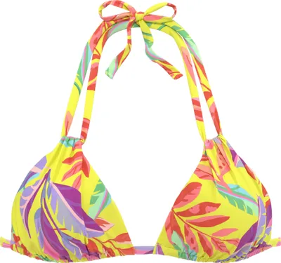 Produktbild von s.Oliver Triangel-Bikini-Top Mallorca gelb-bedruckt Größe 42 Cup C/D