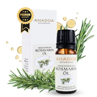 Anadoa Naturhaus Rosmarinöl 100% naturrein 30ml – Ätherisches Rosmarin Öl (Rosmarinus Officinalis) f