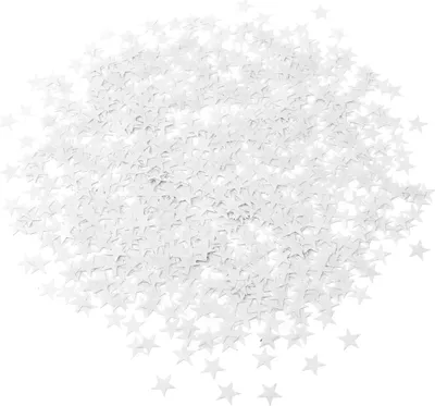 Produktbild von Oblique Unique Stern Konfetti Über 500 Stk Tischdeko Geburtstag Weihnachten Fasching Karneval Party - weiß