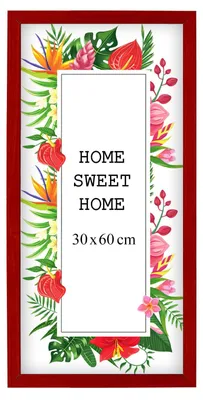 Obrázok produktu pre MG Design, rám na obrázky, 30 x 60 cm – vyrobený z prírodného dreva s akrylovým sklom, určený na zavesenie aj na postavenie, vhodný na fotografie, plagáty a puzzle