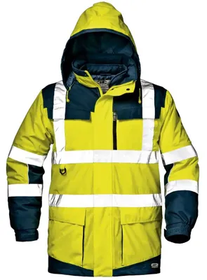 Produktbild von Sir Safety Regimental Split Warnschutzjacke 4-in-1 wasserdicht mit Reflexstreifen, S, HI-VIS GELB/BLAU