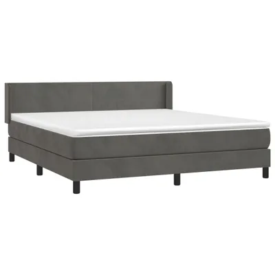 Productafbeelding van vidaXL Boxspringbed met matras, donkergrijs, 180x200 cm, fluweel