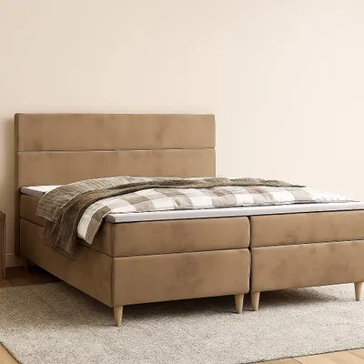 Zdjęcie produktu dla BEDANTE Boxspringbett FLO 160x200 Itaka 48 łóżko box łóżko małżeńskie łóżko hotelowe nakładka na materac sypialnia miejsce do przechowywania