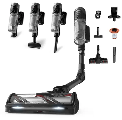 Produktbild von Rowenta X-Force Flex RH9L55E0, 2-in-1-Stabstaubsauger, Beutellos, Schwarz, 0,65 l, Rechteckig, Trocken