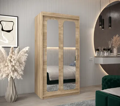 Obrázok produktu pre Zrkadlová skriňa DONICELA 2 - 100 cm, sonoma