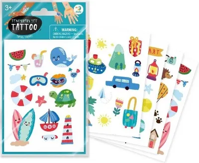Produktbild von Satz temporäre Tattoos - Travel 301100