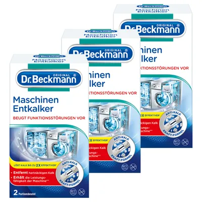 Produktbild von Dr. Beckmann Maschinen-Entkalker gegen Kalk in Wasch- & Spülmaschinen - hilft Funktionsstörungen vorzubeugen 6x 50 g