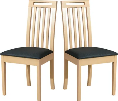 Produktbild von Esszimmerstuhl, Holz Eiche Massiv Stuhl Stühle Küchenstuhl - Set 2x Roma 10 sonoma