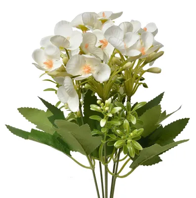 Produktbild von Clayre & Eef Kunstblume 30 cm Weiß Kunststoff
