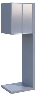 Produktbild von Briefkastenanlage Hermes Clone for Two in Grau Metallic mit Edelstahlklappe
