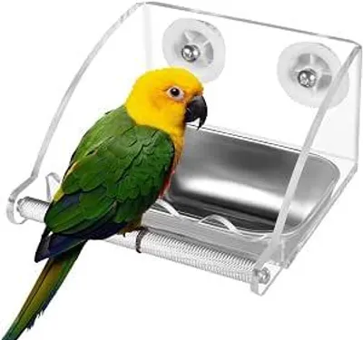 Produktbild von Vogelvoederbak Edelstahl - mit Rutschfest Ondergrond - Edelstahl für Tuinvogels, Vogel & Buiten