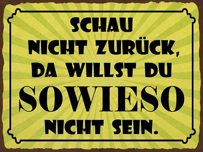 Produktbild von vianmo Holzschild 30x40 cm schau nicht zurück