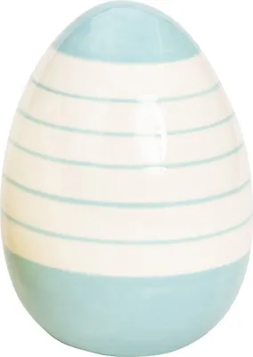 Produktbild von Mel-O-Design Osterrei mit Streifendekoration ca. 16,5 cm blau