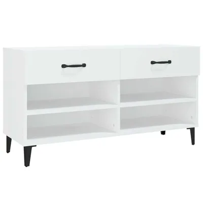 Immagine prodotto di vidaXL Scarpiera bianca 102x35x55 cm Materiale a base di legno