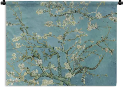 Produktbild von MuchoWow® Wandteppich Wandbehang Van Gogh - Blüte - Alte Meister - Vincent van Gogh 150x112.50 cm Tapisserie Dekoration Wandtuch - Wanddecke - Wandteppiche