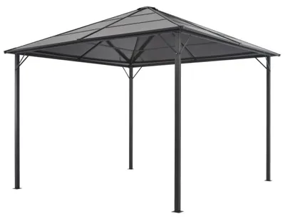Immagine prodotto di Gazebo da giardino in alluminio - 3x3 metri - Impermeabile - Grigio antracite