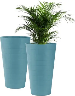 Produktbild von Famanu Hohe Blumentöpfe 2 Stück - Pflanzgefäße für Innen und Außen - 50 cm Pflanzenkübel