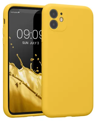 Produktbild von kwmobile Hülle kompatibel mit Apple iPhone 11 - Hülle Silikon gummiert - Handyhülle - Handy Case in Strahlend Gelb